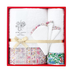 prima rosette using by LIBERTY FABRICS タオルセット【出産内祝い】