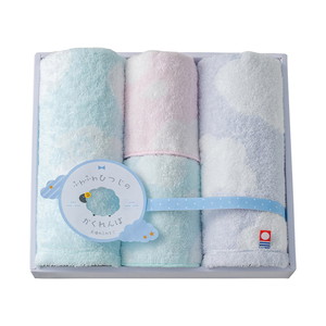 天使のふわもこ ふわふわひつじのかくれんぼ ウォッシュ2P・タオルハンカチ2P【出産内祝い】