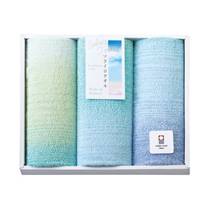 Solairo Towel（ソライロタオル） 今治産タオル フェイスタオル3P（ブルー）【出産内祝い】
