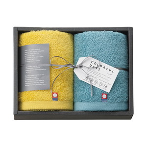 カラフルデイズ フェイスタオル2P（ブルー）【出産内祝い】