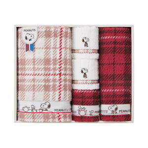 ピーナッツ スヌーピー チェック タオルセット【出産内祝い】
