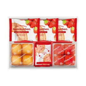 あまおう苺バウムクーヘン＆プチフィナンシェ ギフトボックスB【出産内祝い】