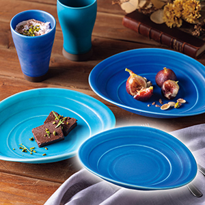 ディープブルー たわみ鉢（マリンブルー）【出産内祝い】