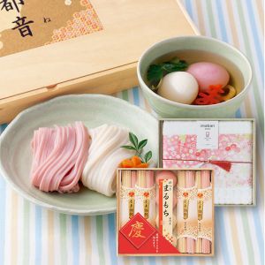 【名入れ専用】宝屋本店 慶びのめんめん・今治タオルセット（木箱入）A