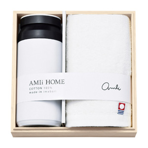 AMIi HOME ボトル（WH）&タオル【出産内祝い用】