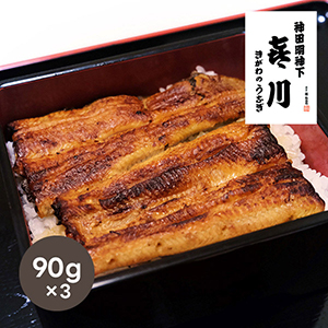 喜川 国産うなぎ蒲焼90g×3枚【出産内祝い】
