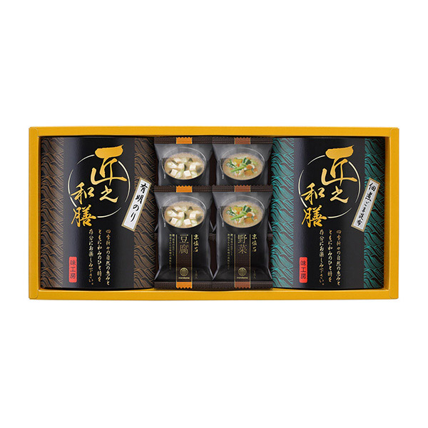 フリーズドライのおみそ汁と有明のり・佃煮詰合せ【出産内祝い】