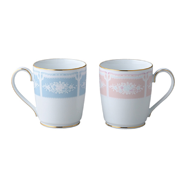 Noritake（ノリタケ） レースウッドゴールド マグペアセット（色変り）【出産内祝い用】