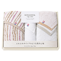 KURASHI&ホイップコットン　フェイス2P・ハンドタオル1P【出産内祝い用】