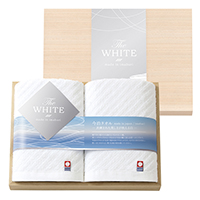 今治The WHITE（木箱）　スリムバスタオル2P【出産内祝い用】