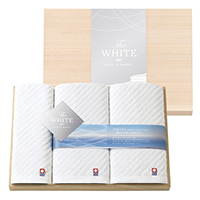 今治The WHITE（木箱）　スリムバス2P・フェイスタオル1P【出産内祝い用】