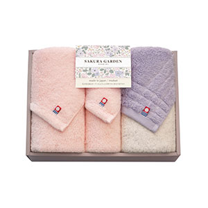 今治SAKURA GARDEN（サクラガーデン）　日本製　愛媛今治　フェイスタオル2P・ハンドタオル1P【出産内祝い用】